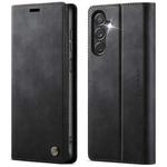 For Samsung Galaxy S25 Ultra 5G CaseMe 033 Calf Leather Lining Microfibre RFID Blocking Phone Case(Black)