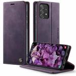 For Samsung Galaxy A52/A52S 5G CaseMe 033 Calf Leather Lining Microfibre RFID Blocking Phone Case(Purple)