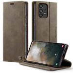 For Samsung Galaxy A53 CaseMe 033 Calf Leather Lining Microfibre RFID Blocking Phone Case(Coffee)