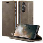 For Samsung Galaxy A55 CaseMe 033 Calf Leather Lining Microfibre RFID Blocking Phone Case(Coffee)