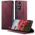 For Samsung Galaxy A55 CaseMe 033 Calf Leather Lining Microfibre RFID Blocking Phone Case(Red)