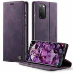 For Samsung Galaxy S20 CaseMe 033 Calf Leather Lining Microfibre RFID Blocking Phone Case(Purple)
