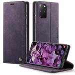 For Samsung Galaxy S20+ CaseMe 033 Calf Leather Lining Microfibre RFID Blocking Phone Case(Purple)