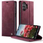 For Samsung Galaxy A13 / A04s CaseMe 033 Calf Leather Lining Microfibre RFID Blocking Phone Case(Red)