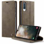 For Samsung Galaxy A50s / A30s CaseMe 033 Calf Leather Lining Microfibre RFID Blocking Phone Case(Coffee)