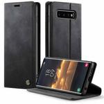 For Samsung Galaxy S10 CaseMe 033 Calf Leather Lining Microfibre RFID Blocking Phone Case(Black)