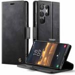 For Samsung Galaxy S23 Ultra 5G CaseMe 033 Calf Leather Lining Microfibre RFID Blocking Phone Case(Black)