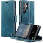 For Samsung Galaxy S23 Ultra 5G CaseMe 033 Calf Leather Lining Microfibre RFID Blocking Phone Case(Green)