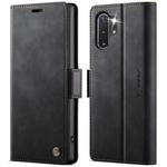 For Samsung Galaxy Note10+ CaseMe 033 Calf Leather Lining Microfibre RFID Blocking Phone Case(Black)