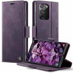 For Samsung Galaxy Note20 Ultra CaseMe 033 Calf Leather Lining Microfibre RFID Blocking Phone Case(Purple)