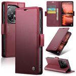 For OnePlus 12 CaseMe 023 Butterfly Buckle Litchi Texture RFID Anti-theft Leather Phone Case(Red)