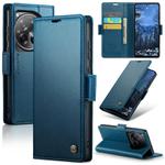 For OnePlus 12 CaseMe 023 Butterfly Buckle Litchi Texture RFID Anti-theft Leather Phone Case(Blue)