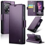 For OnePlus 12 CaseMe 023 Butterfly Buckle Litchi Texture RFID Anti-theft Leather Phone Case(Purple)