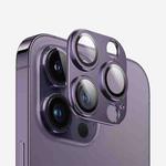 For iPhone 14 Pro Max Kalebol Armor Full-Coverage Metal Lens Ring Protector Film(Dark Purple)