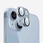 For iPhone 14 Plus Kalebol Armor Full-Coverage Metal Lens Ring Protector Film(Blue)