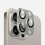 For iPhone 15 Pro Kalebol Armor Full-Coverage Metal Lens Ring Protector Film(Titanium)