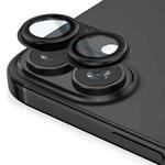 For iPhone 16 Kalebol Armor Full-Coverage Metal Lens Ring Protector Film(Black)