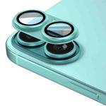 For iPhone 16 Kalebol Armor Full-Coverage Metal Lens Ring Protector Film(Dark Cyan)