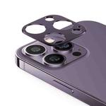For iPhone 14 Pro Max Kalebol Metal Hollow Lens Protection Ring(Dark Purple)