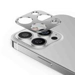 For iPhone 14 Pro Kalebol Metal Hollow Lens Protection Ring(Silver)