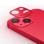 For iPhone 14 Kalebol Metal Hollow Lens Protection Ring(Red)