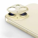 For iPhone 15 Kalebol Metal Hollow Lens Protection Ring(Yellow)