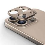 For iPhone 16 Pro Kalebol Metal Hollow Lens Protection Ring(Titanium Gold)