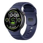 For vivo Watch 5 Reverse Buckle Silicone Watch Band(Dark Blue)