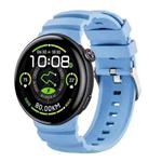 For vivo Watch 5 Solid Color Pin Buckle Sport Silicone Watch Band(Cloudy Blue)