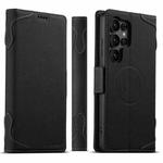 For Samsung Galaxy S25 Ultra 5G SUTENI J07 Multifunctional Horizontal Flip Magsafe Leather Phone Case(Black)