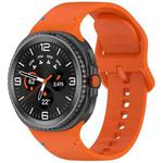 For Samsung Galaxy Watch8 40 / 44mm Stitched Solid Color Silicone Watch Band, Size:S(Orange)