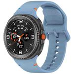 For Samsung Galaxy Watch8 40 / 44mm Stitched Solid Color Silicone Watch Band, Size:S(Blue)