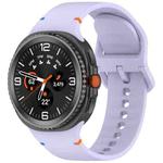 For Samsung Galaxy Watch8 40 / 44mm Stitched Solid Color Silicone Watch Band, Size:S(Purple)