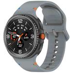 For Samsung Galaxy Watch8 40 / 44mm Stitched Solid Color Silicone Watch Band, Size:S(Space Grey)