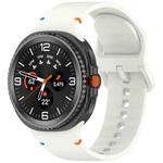 For Samsung Galaxy Watch8 40 / 44mm Stitched Solid Color Silicone Watch Band, Size:S(Starlight)