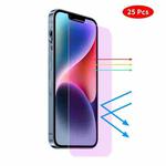 For iPhone 16 Pro JUNSUNMAY 25pcs Anti-Blue Light Clear Tempered Glass Film