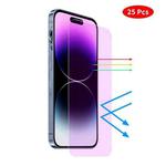 For iPhone 15 JUNSUNMAY 25pcs Anti-Blue Light Clear Tempered Glass Film