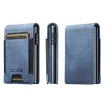 The Suteni denim pattern button automatically pops out the elastic band card box(Blue)