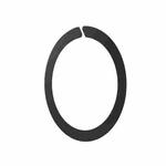 Kalebol Wireless Charging Magnetic Suction Ring Iron Sheet Leads Magnet Piece(Black Ring with Gap)