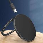 Ring Bracket Magnetic Wireless Fast Charger 15W Aluminum Alloy Stand(Black)
