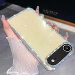 For iPhone 17 Air Rhinestone Glitter TPU 4-corners Anti-fall Phone Case(Light Yellow)