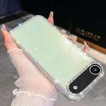 For iPhone 17 Air Rhinestone Glitter TPU 4-corners Anti-fall Phone Case(Light Green)