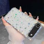 For iPhone 17 Air Rhinestone Glitter TPU 4-corners Anti-fall Phone Case(Transparent Stars)