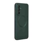 For Samsung Galaxy A56 5G ENKAY MagSafe Matte TPU Phone Case with Lens Film(Deep Green)