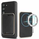 For Samsung Galaxy S23+ 5G Kalebol Slim MagSafe Ring Magnetic Card Bag Leather Phone Case(Black)