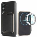 For Samsung Galaxy S23 5G Kalebol Slim Magnetic Ring Card Bag Leather Phone Case(Black)