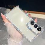 For Samsung Galaxy A26 5G Rhinestone Glitter TPU 4-corners Anti-fall Phone Case(Transparent)