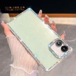 For Samsung Galaxy A07 5G Rhinestone Glitter TPU 4-corners Anti-fall Phone Case(Light Green)