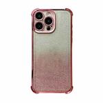 For iPhone 16 Pro Max Electrpolated Glitter Four-corner Shockproof Space TPU Phone Case(Gradient Pink)