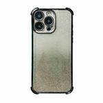 For iPhone 16 Pro Electrpolated Glitter Four-corner Shockproof Space TPU Phone Case(Gradient Black)